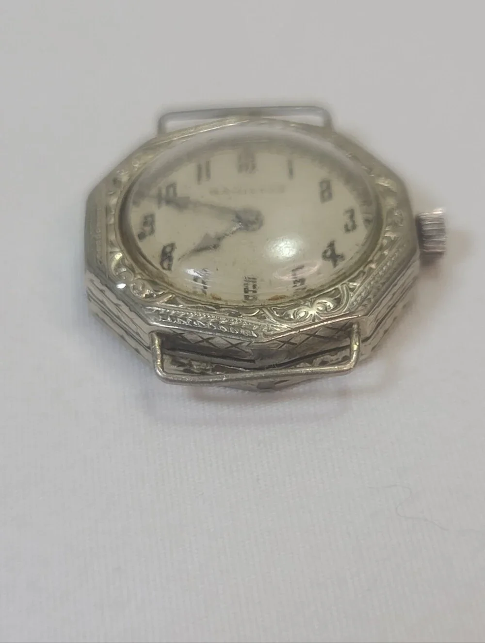 Antique Art Deco 1920s Hamilton Wind Up 17 Jewels Decagon Gold Filled Watch
